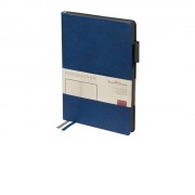 Ежедневник недатированный А5 Boston, синий (серый обрез)