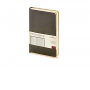 Ежедневник А5 недатированный Chelsea, серый (золотистый кант и срез)