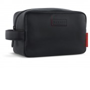 Несессер дорожный BUGATTI Clark, чёрный, воловья кожа/полиэстер, 20х10х13 см, 2,5 л