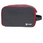 Несессер TORBER, дорожный, чёрный/бордовый, полиэстер 300D, 27 х 17 х 14 см