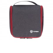 Несессер TORBER, дорожный, чёрный/бордовый, полиэстер 300D, 20 х 18 х 8 см