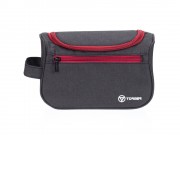 Несессер TORBER, дорожный, чёрный/бордовый, полиэстер 300D, 24 х 16 х 9 см