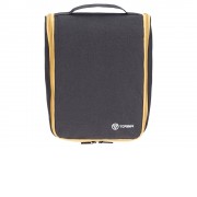 Несессер TORBER, дорожный, чёрный/бежевый, полиэстер 300D, 27 х 22 х 11 см