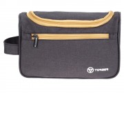 Несессер TORBER, дорожный, чёрный/бежевый, полиэстер 300D, 24 х 16 х 9 см