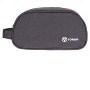 Несессер TORBER, дорожный, чёрный/бордовый, полиэстер 300D, 23 х 12 х 10 см