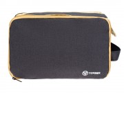 Несессер TORBER, дорожный, чёрный/бежевый, полиэстер 300D, 27 х 17 х 14 см