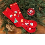 Носки в шаре Рождество женские, красный