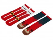 Набор носков с рождественской символикой в мешке мужские, 2 пары, красный