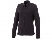 Женская рубашка Bigelow из пике с длинным рукавом, серый графитовый