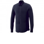 Мужская рубашка Bigelow из пике с длинным рукавом, темно-синий