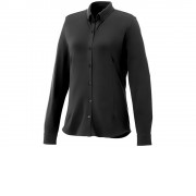 Женская рубашка Bigelow из пике с длинным рукавом, черный