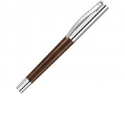 Ручка роллер TITAN WOOD R, синий, 0.7 мм, коричневый/серебряный
