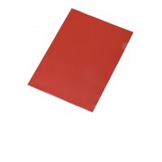 Папка-уголок прозрачный формата А4 0,18 мм, красный глянцевый