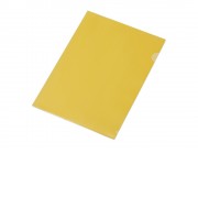Папка-уголок прозрачный формата А4  0,18 мм, желтый глянцевый