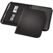 Папка А4 Berkeley на молнии с блокнотом, черный