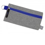 Универсальный пенал из переработанного полиэстера RPET Holder, серый/синий