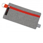Универсальный пенал из переработанного полиэстера RPET Holder, серый/красный