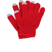 Перчатки для сенсорного экрана, красный, размер S/M