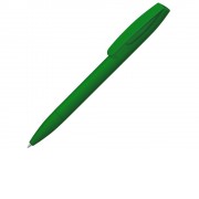 Шариковая ручка Coral Gum  с прорезиненным soft-touch корпусом и клипом., зеленый