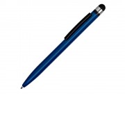 Ручка-стилус пластиковая шариковая Poke, синий/черный