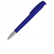Шариковая ручка с геометричным корпусом из пластика Lineo SI, темно-синий