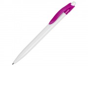 Ручка шариковая Какаду, белый/фуксия