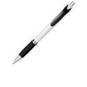 Шариковая ручка Turbo в белом корпусе, белый/черный, синие чернила