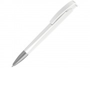 Шариковая ручка с геометричным корпусом из пластика Lineo SI, белый