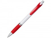 Шариковая ручка Turbo в белом корпусе, белый/красный, синие чернила