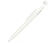 Ручка шариковая из переработанного пластика с матовым покрытием ON TOP RECY, белый