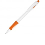 Ручка шариковая Фиджи, белый/оранжевый