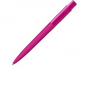 Шариковая ручка RECYCLED PET PEN PRO K transparent GUM soft-touch, розовый