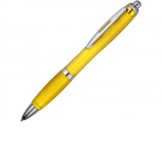 Ручка пластиковая шариковая Nash, желтый, синие чернила