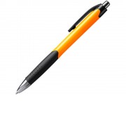 Ручка пластиковая шариковая DANTE, черный/апельсин