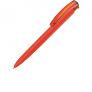 Ручка шариковая трехгранная UMA TRINITY K transparent GUM, soft-touch, оранжевый