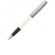 Перьевая ручка Parker Jotter, цвет ORIGINALS WHITE CT, цвет чернил синий/черный, толщина линии M, В БЛИСТЕРЕ