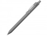 Ручка пластиковая шариковая Clip, софт-тач, серый