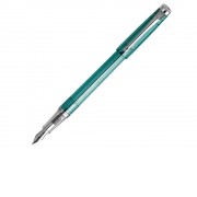 Ручка перьевая Pierre Cardin I-SHARE. Цвет - бирюзовый прозрачный.Упаковка Е-2.