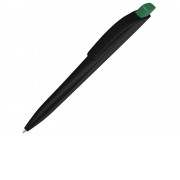 Ручка шариковая пластиковая Stream, черный/зеленый