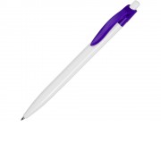 Ручка шариковая Какаду, белый/фиолетовый