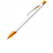 Ручка пластиковая шариковая CITIX, белый/апельсин