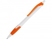 Ручка шариковая Santa Monica, белый/оранжевый, черные чернила