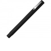 Ручка шариковая пластиковая Quadro Soft, квадратный корпус с покрытием софт-тач, черный
