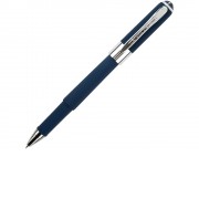 Ручка пластиковая шариковая Monaco, 0,5мм, синие чернила, темно-синий navy/серебристый
