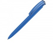 Ручка шариковая трехгранная UMA TRINITY K transparent GUM, soft-touch, синий