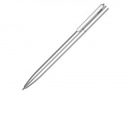 Пластиковая шариковая ручка Leon, серебристый металлик