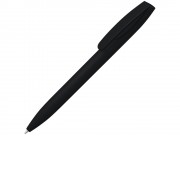 Шариковая ручка Coral Gum  с прорезиненным soft-touch корпусом и клипом., черный