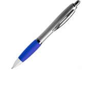 Ручка пластиковая шариковая CONWI, серебристый/королевский синий