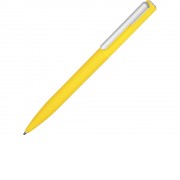 Ручка шариковая пластиковая Bon с покрытием soft touch, желтый