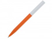 Шариковая ручка Unix из переработанной пластмассы, черные чернила - Оранжевый